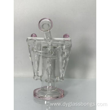 Pink Robot Recycler Glass Water Pipe Bongs